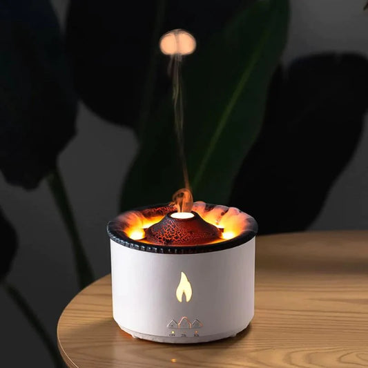 Volcanic Flame Aroma Diffuser – Essential Oil Humidifier & Flame Effect Lamp | Zorrusso India