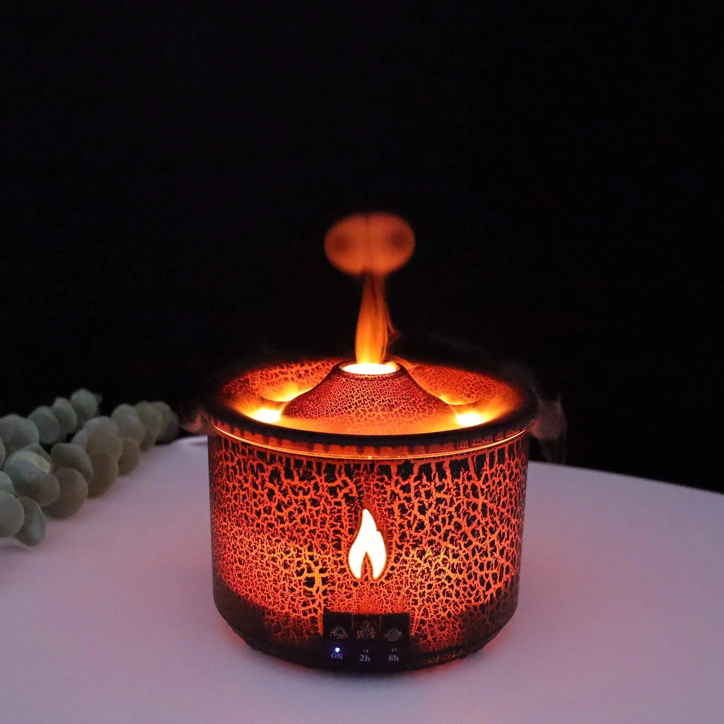 Volcanic Flame Aroma Diffuser – Essential Oil Humidifier & Flame Effect Lamp | Zorrusso India