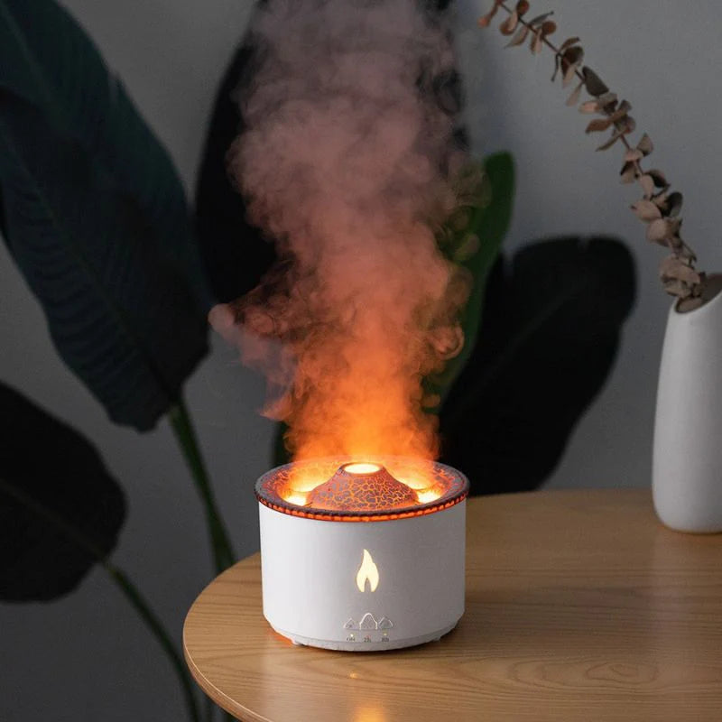 Volcanic Flame Aroma Diffuser – Essential Oil Humidifier & Flame Effect Lamp | Zorrusso India