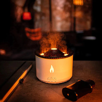 Volcanic Flame Aroma Diffuser – Essential Oil Humidifier & Flame Effect Lamp | Zorrusso India