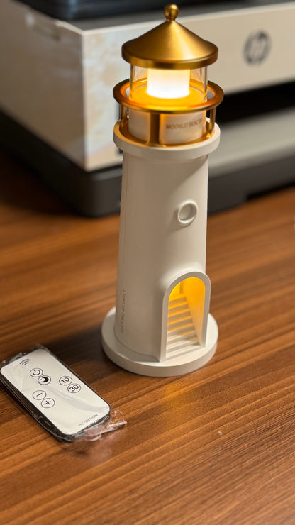 Lighthouse Night Light Lamp – 360° Rotating Projection & Room Décor | Zorrusso India