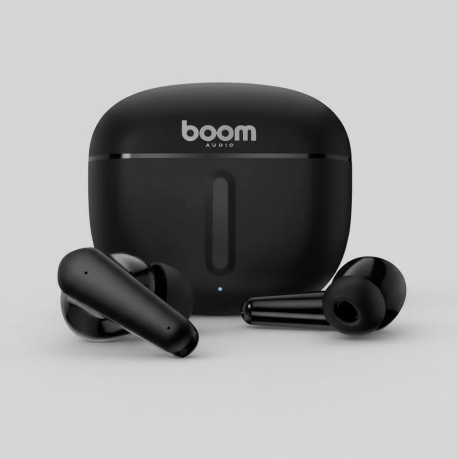 Boom Audio Earbuds – Deep Bass Bluetooth Earphones with Charging Case | Zorrusso India