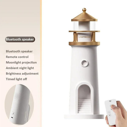 Lighthouse Night Light Lamp – 360° Rotating Projection & Room Décor | Zorrusso India