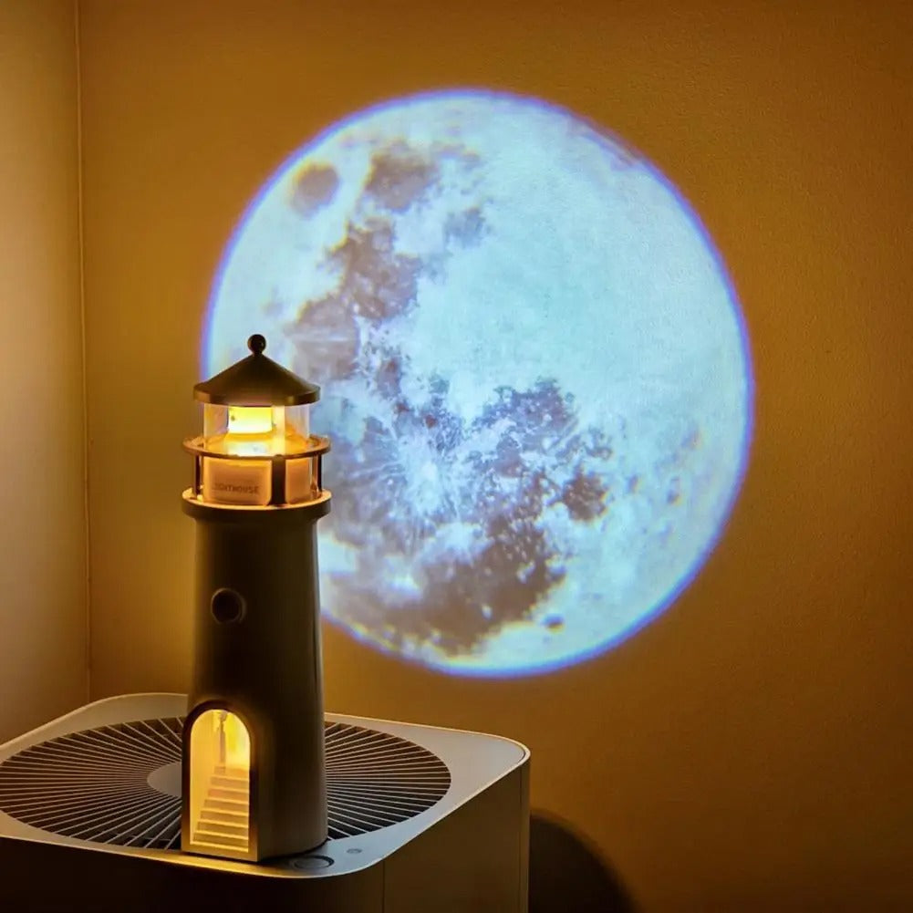 Lighthouse Night Light Lamp – 360° Rotating Projection & Room Décor | Zorrusso India