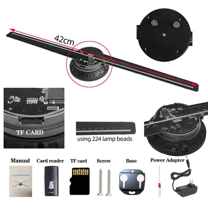 3D Holographic Fan Projector – Floating 3D LED Display & Hologram Visuals | Zorrusso India