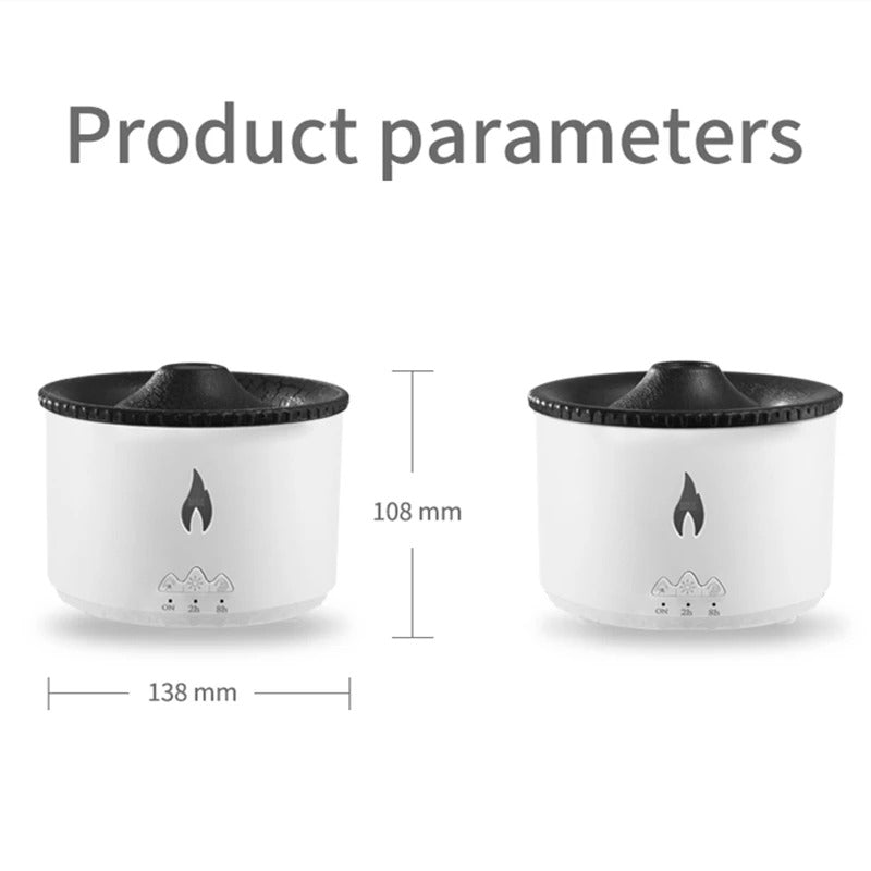 Volcanic Flame Aroma Diffuser – Essential Oil Humidifier & Flame Effect Lamp | Zorrusso India