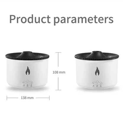 Volcanic Flame Aroma Diffuser – Essential Oil Humidifier & Flame Effect Lamp | Zorrusso India