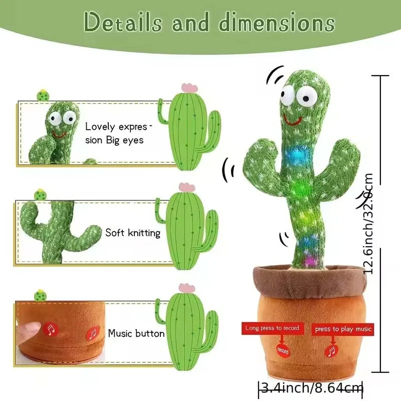 Dancing Cactus Toy – Singing, Talking & Recording Toy for Kids | Zorrusso India