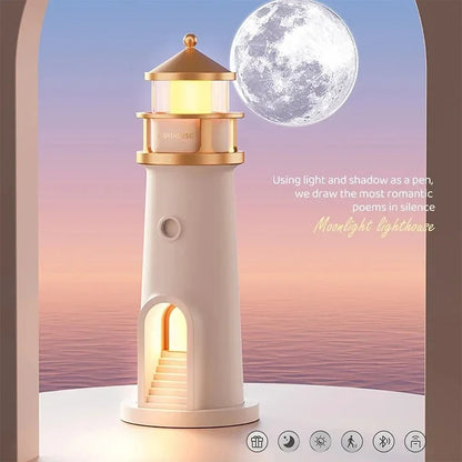Lighthouse Night Light Lamp – 360° Rotating Projection & Room Décor | Zorrusso India