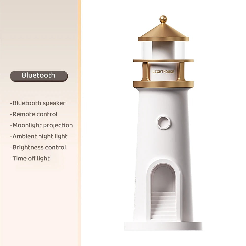 Lighthouse Night Light Lamp – 360° Rotating Projection & Room Décor | Zorrusso India